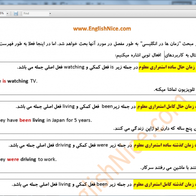 کاربرد افعال توبی